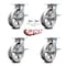 Service Caster 8 Inch V Groove Semi Steel Caster Set with Roller Bearing 4 Brake 2 Swivel Lock SCC-35S820-VGR-SLB-BSL-2-SLB-2 - alternate 6